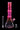 Front view of the DankStop Twisted Neon Beaker with Tree Perc lit pink against a black background, showing its twisted neck, central tree perc and beaker base.