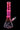 Centered front view of a glowing pink DankStop Twisted Neon Beaker with Tree Perc against a black background.