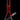 Angled front view of the DankStop Twisted Neon Beaker with Tree Perc featuring a red-tinted twisted neck and clear beaker base against a black background