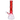 Side view of the red-tinted DankStop Twisted Neon Beaker with Tree Perc showing its spiraled neck, tree perc column, and angled joint against a white background