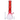 Studio-style front view of the DankStop Twisted Neon Beaker with Tree Perc showing a red-tinted neck and tree-perc chamber against a white background