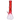 Front view of the red-tinted DankStop Twisted Neon Beaker with Tree Perc showing its tall twisted neck, tree percolator chamber, and clear beaker base.