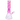 Vertical close-up of a pink-tinted DankStop Twisted Neon Beaker with Tree Perc showing its spiral neck and tree percolator.