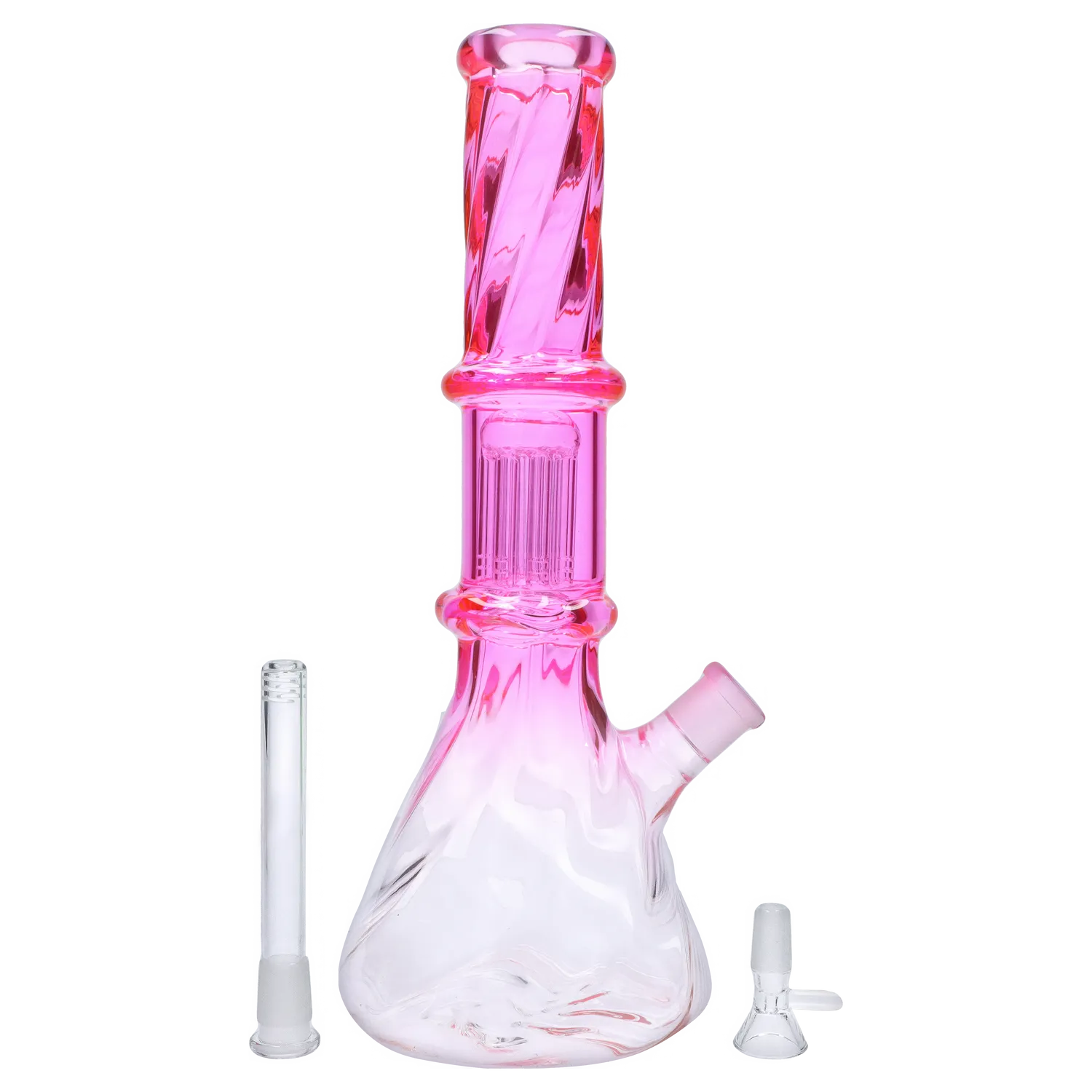 DankStop Twisted Neon Beaker with Tree Perc