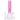 Front-facing view of the pink DankStop Twisted Neon Beaker with Tree Perc showing its twisted neon neck, ringed percolator chamber, and clear beaker base.