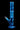 Side view of the blue-glass DankStop Twisted Straight Tube with Tree Perc against a black background, lit to show its twisted neck and internal tree percolator.