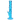 Tall side view of the bright blue DankStop Twisted Straight Tube with Tree Perc against a white background.