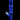 Angled studio shot of the DankStop Twisted Straight Tube with Tree Perc in vibrant cobalt blue against a black background, showing its mouthpiece, tree perc section, and downstem.