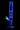 Angled studio shot of the DankStop Twisted Straight Tube with Tree Perc in vibrant cobalt blue against a black background, showing its mouthpiece, tree perc section, and downstem.