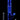 Front view of the DankStop Twisted Straight Tube with Tree Perc in translucent cobalt blue, shown upright on a black background with its downstem and bowl beside it.