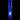 Straight-on view of a cobalt blue DankStop Twisted Straight Tube with Tree Perc against a black background.