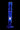 Straight-on view of a cobalt blue DankStop Twisted Straight Tube with Tree Perc against a black background.