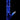 Angled front view of the vibrant blue DankStop Twisted Straight Tube with Tree Perc against a black background, highlighting its twisted neck and visible tree percolator.