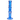 Centered front view of the cobalt blue DankStop Twisted Straight Tube with Tree Perc against a white background, showing its straight body, tree perc chamber, and clear bowl.
