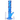 Vertical close-up of the blue DankStop Twisted Straight Tube with Tree Perc showing its twisted neck, central tree perc chamber, and angled joint against a white background