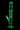 Tall, straight-profile DankStop Twisted Straight Tube with Tree Perc in translucent green glass photographed front-on against a black background.