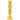 Vertical front view of the DankStop Twisted Straight Tube with Tree Perc in translucent yellow glass showing the twisted neck, central tree percolator and rounded base.