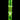 Tall front view of the neon green DankStop Twisted Straight Tube with Tree Perc against a black background, lit to show its spiral neck and tree percolator.
