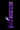 Studio-lit front view of the DankStop Twisted Straight Tube with Tree Perc in translucent purple against a black background