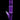 Studio-lit, front view of the purple DankStop Twisted Straight Tube with Tree Perc against a black background.