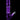 Straight-on view of a translucent purple DankStop Twisted Straight Tube with Tree Perc against a black background, showing its angled downstem and visible tree percolator.