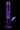 Straight-on view of a translucent purple DankStop Twisted Straight Tube with Tree Perc against a black background, showing its angled downstem and visible tree percolator.