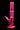 Front three-quarter view of the neon pink DankStop Twisted Straight Tube with Tree Perc against a black background, showing its angled neck, ringed joints and visible tree percolator.