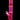 Straight-on view of a translucent hot-pink DankStop Twisted Straight Tube with Tree Perc against a solid black background, showing its angled joint and circular base.