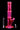 Studio-lit frontal view of the DankStop Twisted Straight Tube with Tree Perc in translucent pink glass against black.