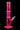 Vertical three-quarter view of a hot pink DankStop Twisted Straight Tube with Tree Perc against a black background, showing the spiral neck, central tree perc and angled downstem.