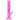 Side view of a bright pink DankStop Twisted Straight Tube with Tree Perc showing its vertical twisted neck, mid-level tree percolator, angled joint, and round base.