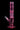 Vertical, studio-lit front view of the pink DankStop Twisted Straight Tube with Tree Perc showing its twisted neck, cylindrical tree perc chamber, and angled joint against a black background