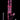 Vertical front view of the pink DankStop Twisted Straight Tube with Tree Perc against a black background, showing its twisted neck, central tree percolator, base and removable downstem and bowl.