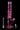 Vertical front view of the pink DankStop Twisted Straight Tube with Tree Perc against a black background, showing its twisted neck, central tree percolator, base and removable downstem and bowl.
