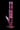 Studio-lit, straight-on view of the pink DankStop Twisted Straight Tube with Tree Perc against a black background, showing its spiral body, dual ring accents, and clear bowl.