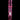 Centered, vertical view of a translucent pink DankStop Twisted Straight Tube with Tree Perc against a black background, showing its spiral neck, tree percolator and clear bowl.
