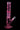 Straight-on studio shot of the pink DankStop Twisted Straight Tube with Tree Perc against a black background, showing its twisted neck, ringed joints, and visible tree perc.