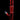 Vertical studio shot of the red DankStop Twisted Straight Tube with Tree Perc against a black background, showing its twisted neck, tree percolator chamber, and angled joint.