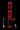 Centered front view of the red DankStop Twisted Straight Tube with Tree Perc against a black background, showing its flared mouthpiece, tree percolator chamber, angled joint, and separate downstem and bowl.