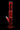 Tall, front view of the red DankStop Twisted Straight Tube with Tree Perc against a black background, highlighting its spiral glasswork.