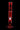 Straight-on view of a red glass DankStop Twisted Straight Tube with Tree Perc standing against a black background, showing the twisted neck, tree percolator chamber, and clear bowl.