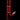 Side view of the red DankStop Twisted Straight Tube with Tree Perc against a black background, showing its spiral neck and bowl.