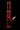 Side view of the red DankStop Twisted Straight Tube with Tree Perc against a black background, showing its spiral neck and bowl.