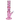 Side view of the pink DankStop Twisted Straight Tube with Tree Perc showing its spiraled neck, central tree percolator and angled clear glass joint.