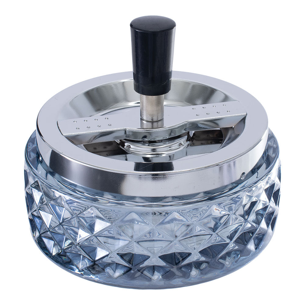 Gem-cut Glass Spinning Ashtray