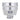 Close-up frontal view of a metallic Puffco New Peak 3D Chambers piece showing its cylindrical, silver finish with a central oval window and threaded base.