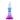 Front view of the Aurelia Mini Rig, a colorful glass piece with a rounded base and sleek, upward-curving neck.