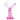 A side view of the Aurelia Mini Rig, showcasing the pink glass and curved neck design against a plain white backdrop.