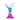 A side view of the Aurelia Mini Rig, showcasing its colorful glass construction and compact size.