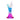Front view of the Aurelia Mini Rig, a small, colorful glass piece with a rounded base and simple tube shape.